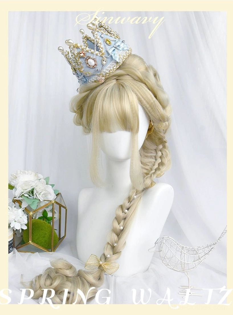 Waltz lolita long curly wig size chart measurements bangs length total length