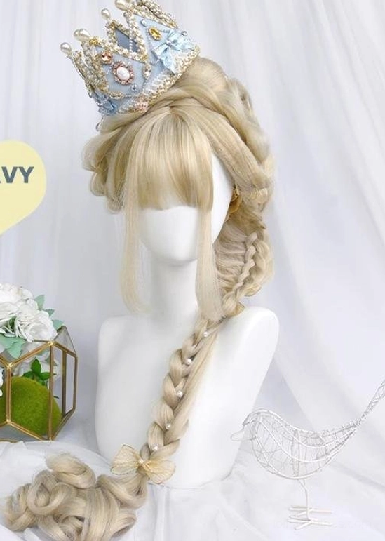 Waltz lolita long curly wig styling guide fluffy bangs water-wave texture maintenance
