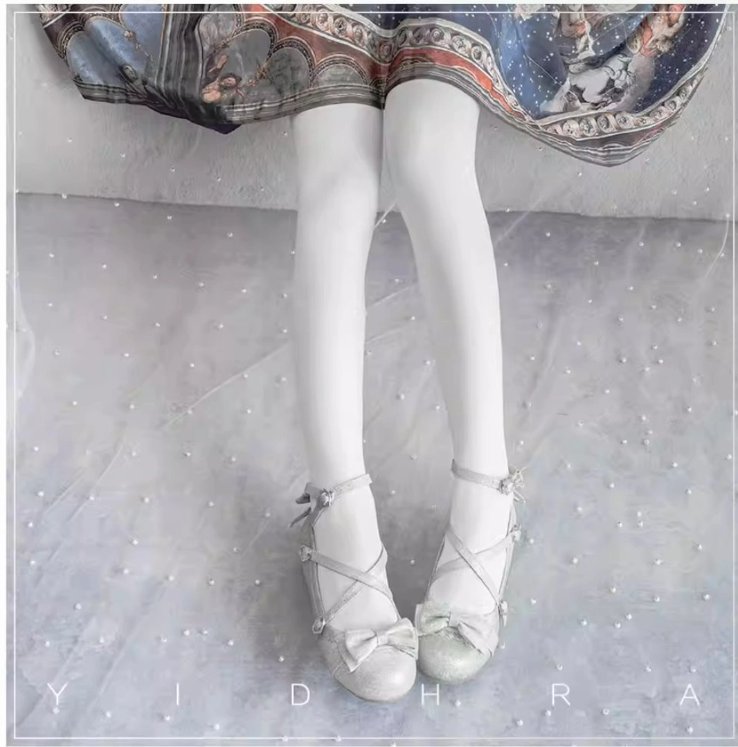 White 120D velvet Lolita tights 2.0 upgraded version two-pair package sweet classic lolita coordinate foundation