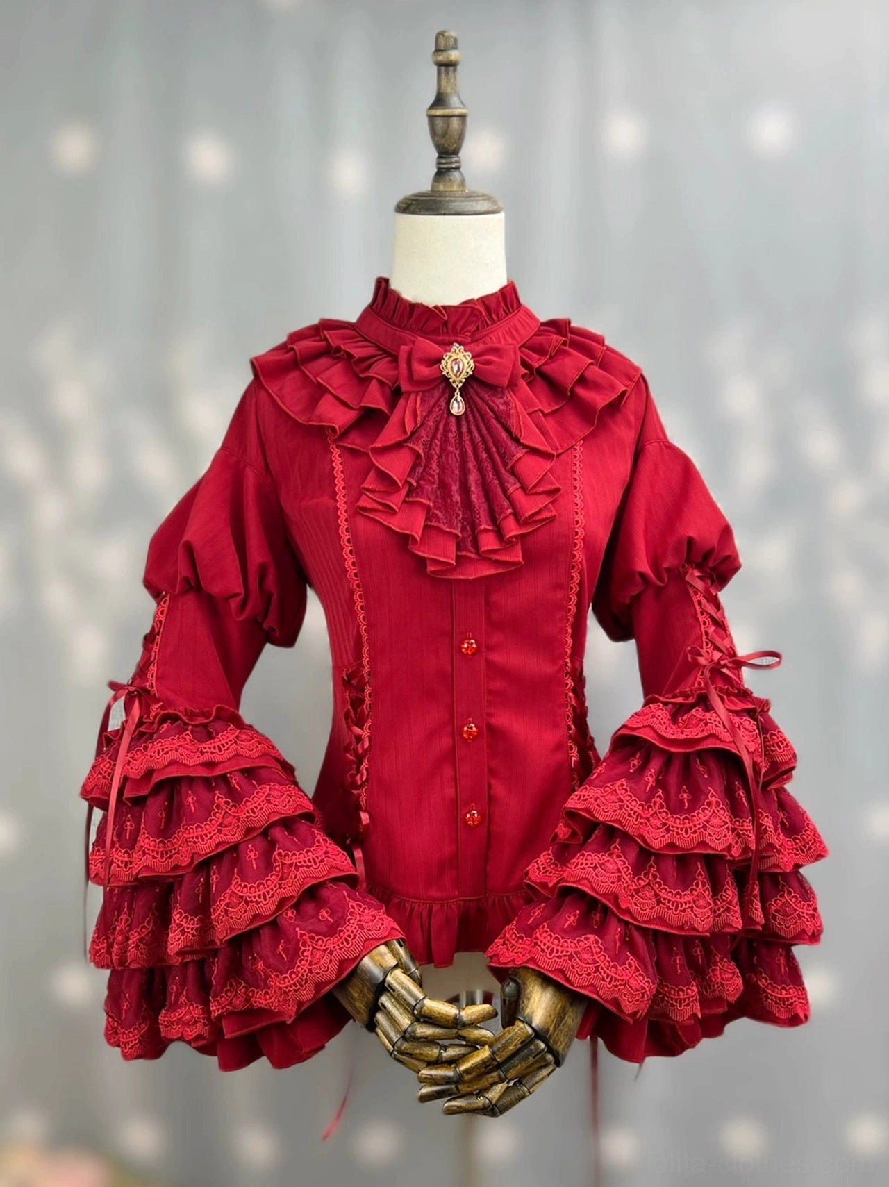 White gothic lolita dress shown with coordinating accessories including stockings shoes and hair ornaments for complete authentic subculture aesthetic styling