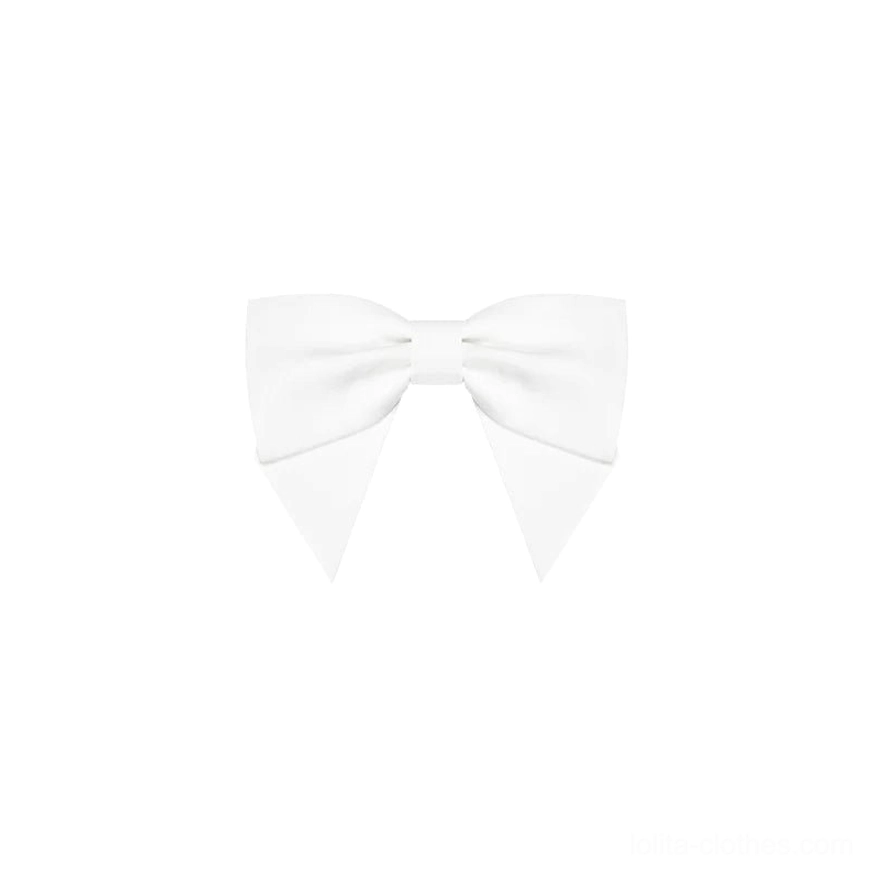 White gothic nun lolita dress bow hair clip white accessory coordination styling