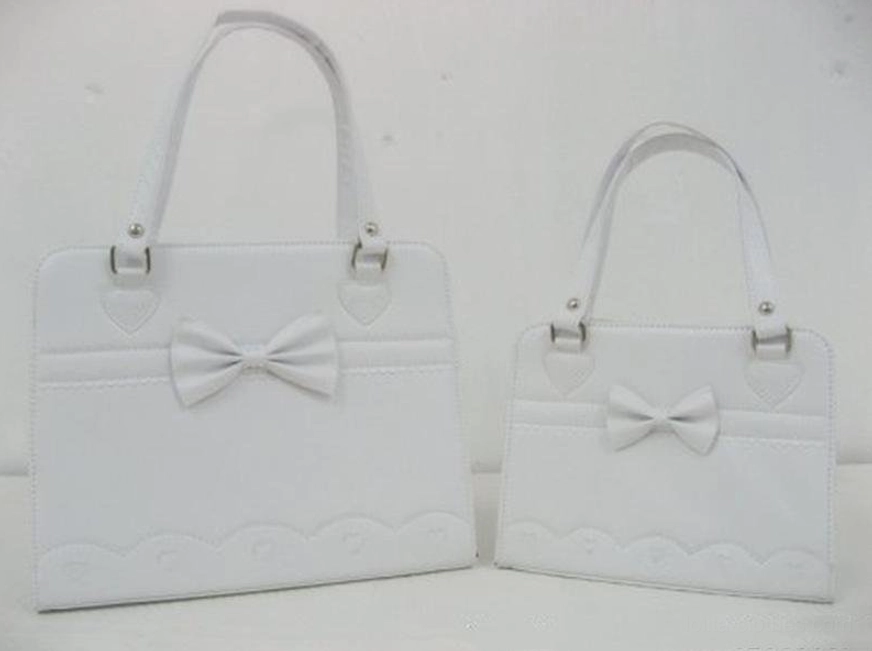 Full white lolita shoulder bag classic coordinates piece heart bow detailing clean aesthetics