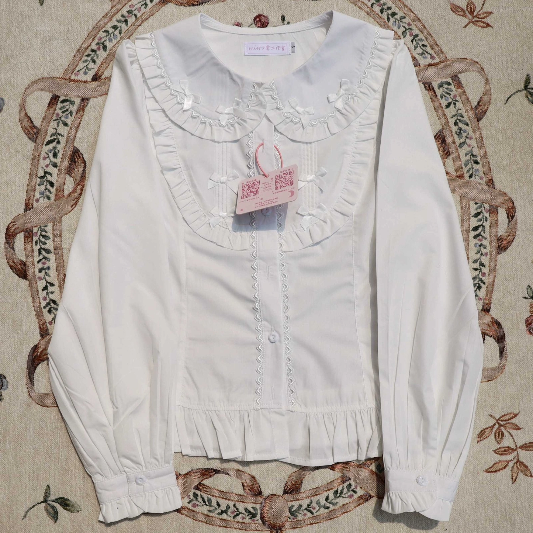 White peter pan doll collar lolita blouse classic pure sweet lolita quintessential fairy tale color