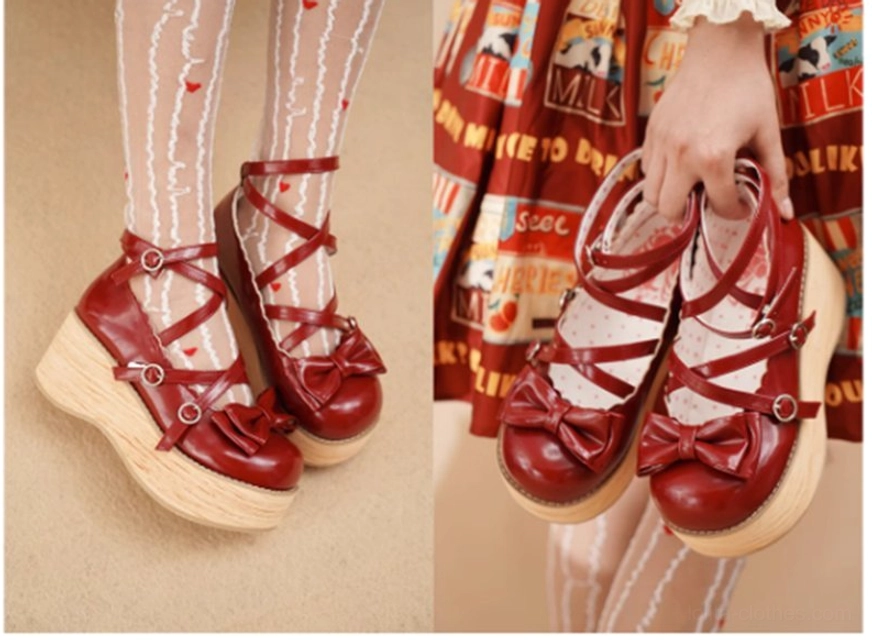 White sweet lolita platform Mary Jane shoes pure ethereal aesthetic minimalist lolita styling