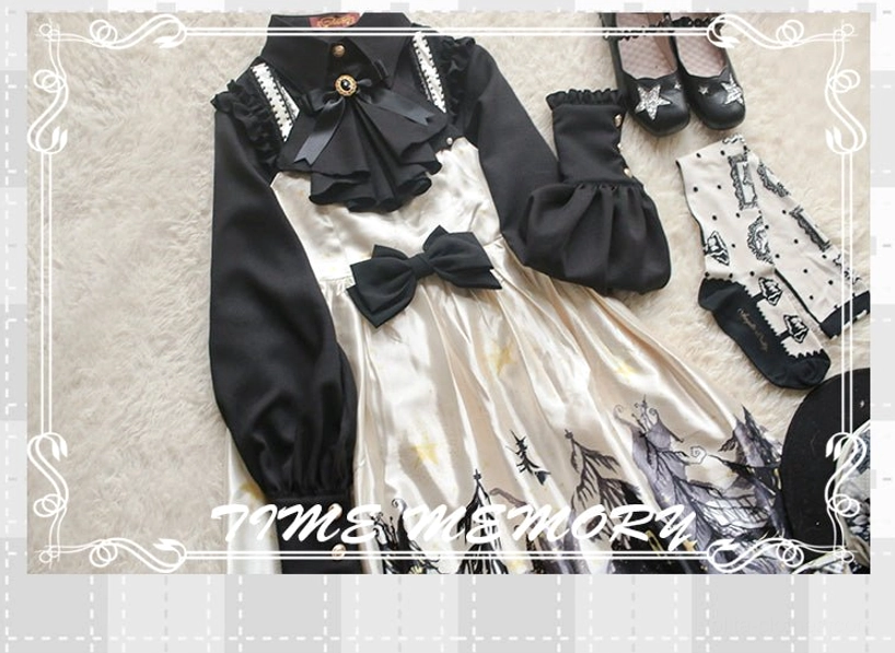 Wine red Lolita blouse color option showing fabric quality and puff mutton sleeve silhouette