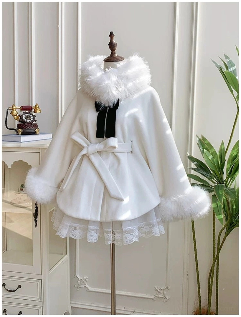 Winter Island Memory lolita white cream color palette material composition velvet jacquard lace wool blend luxury textile details