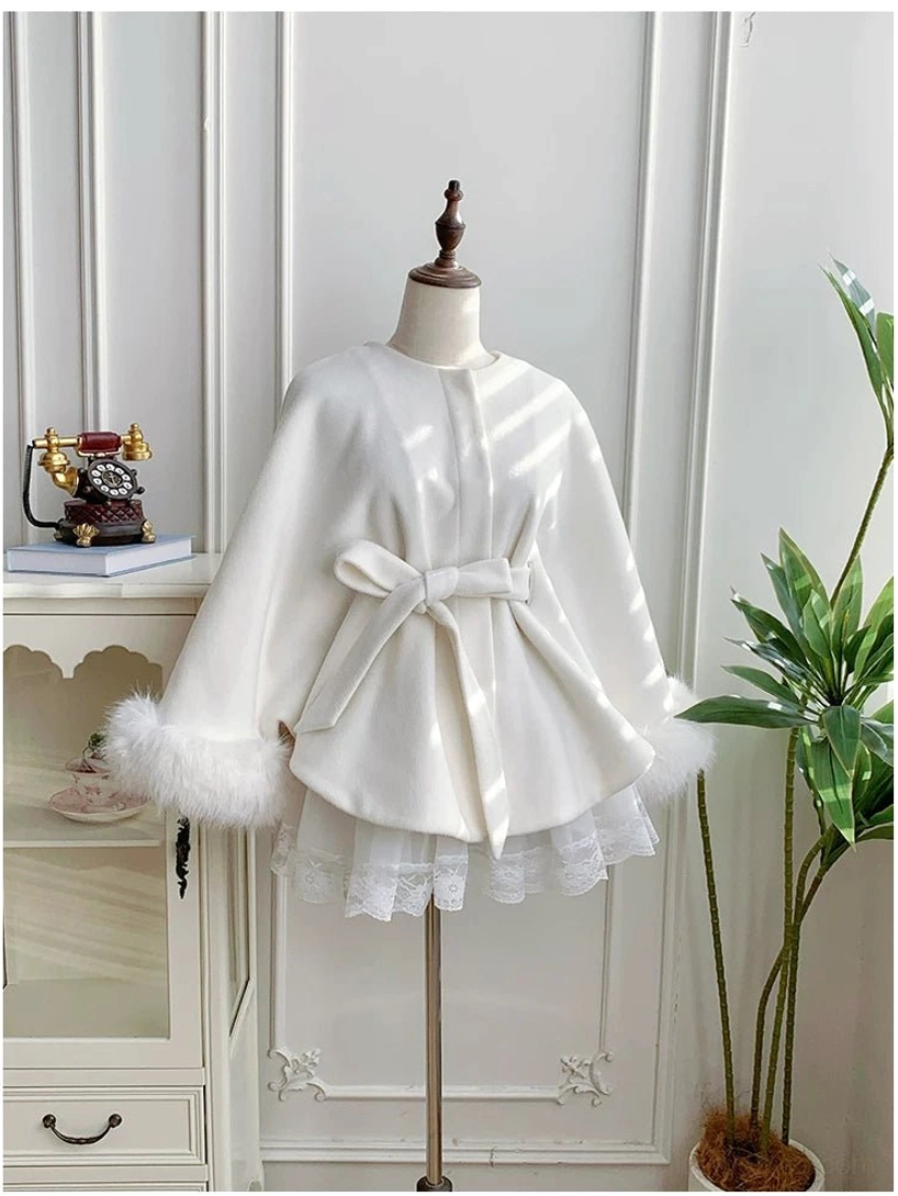 Winter Island Memory lolita OP dress lace detail sheer construction premium finish back view sophisticated lolita classic silhouette
