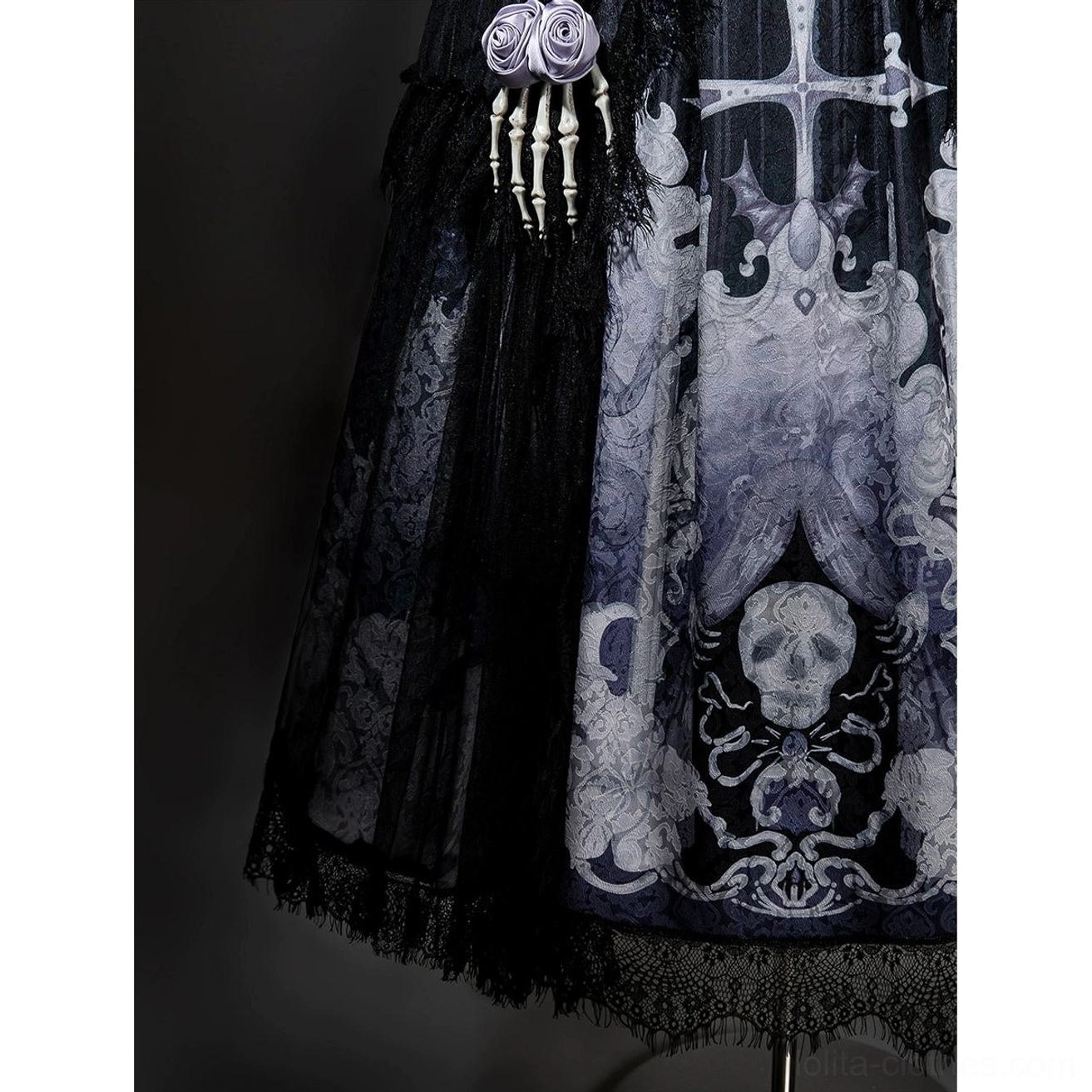 Withered Bone Gothic Lolita costume ensemble perfect for lolita meetups conventions themed parties halloween masquerade events alternative fashion photography cosplay occasions